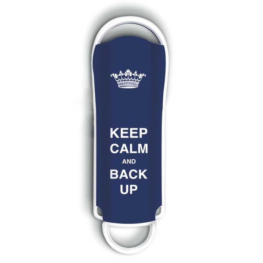 Clé USB 2.0 INTEGRAL Xpression "Keep Calm and Back Up" - 8 GB (Bleue)