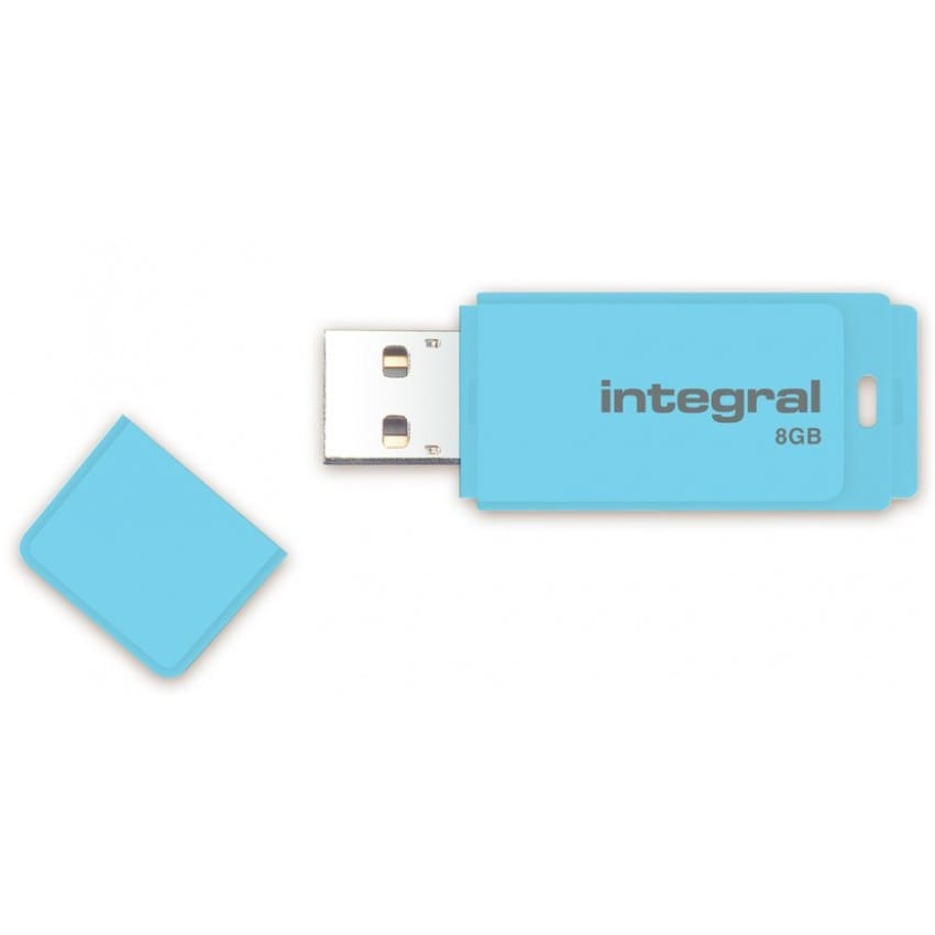 Clé USB 2.0 INTEGRAL Flash Drive Pastel 8 GB (Bleu)