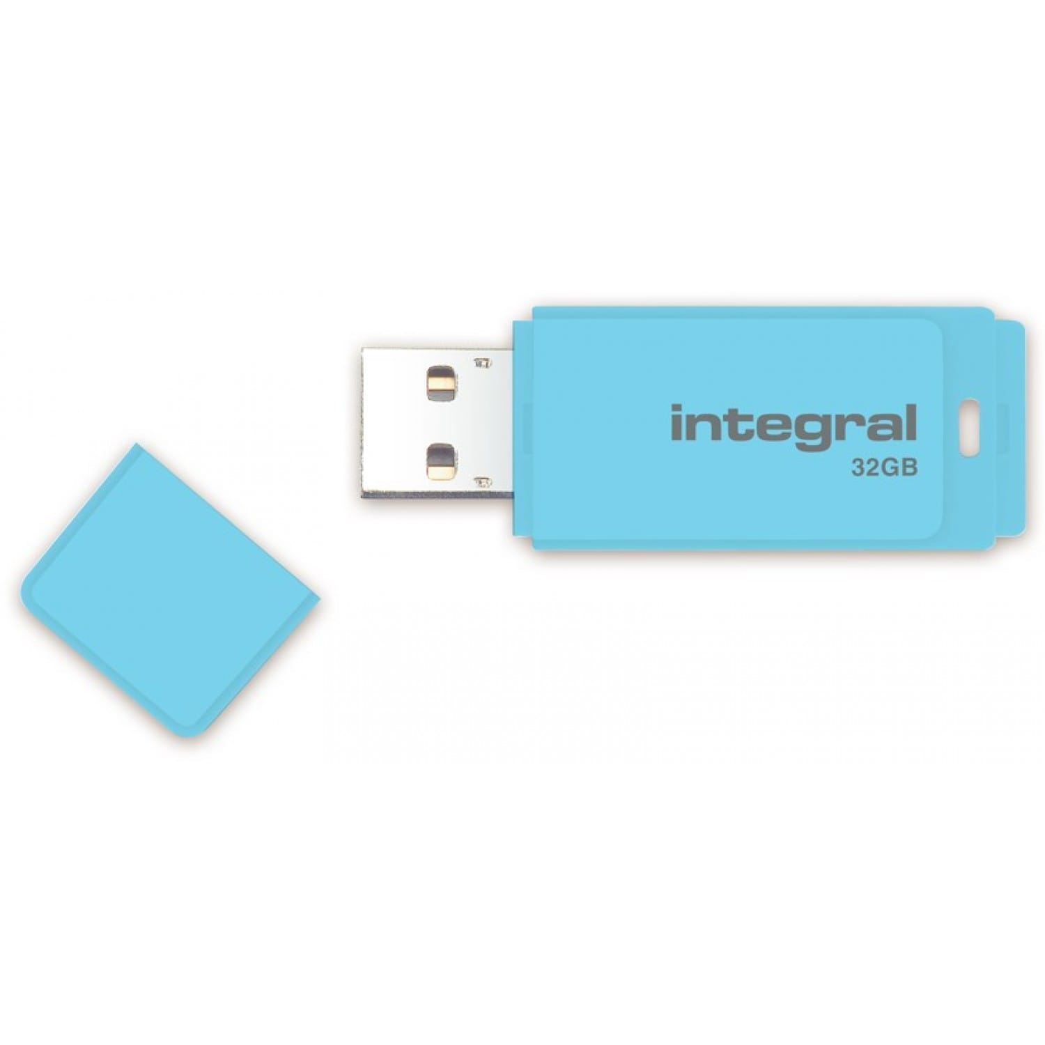 Clé USB 2.0 Intégral Memory Néon 32 Go - Jaune - Bleu