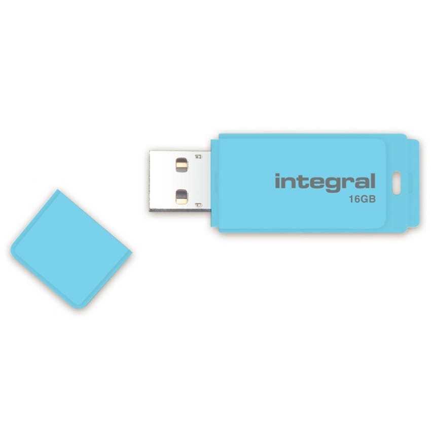 Clé USB 2.0 INTEGRAL Flash Drive Pastel 16 GB (Bleu)