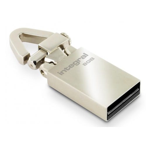 Clé USB 2.0 INTEGRAL Flash Drive Tag 8 GB (Acier)