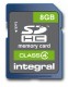 Carte mémoire SD INTEGRAL SDHC Class 4 - 8 Go avec boite de protection