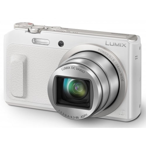 Appareil compact numérique PANASONIC DMC-TZ57 (blanc) 16Mpx - zoom 20x (24-480mm) écran 7,7cm orientable à 180° Vidéo Full HD - 