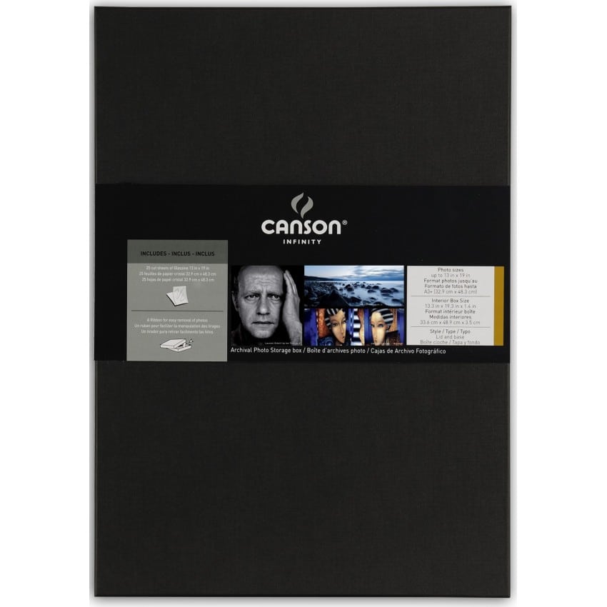 Boites d'archives CANSON Portfolio pour photos A3+ - dim. intérieurs : 33,7x48,9x3,5cm