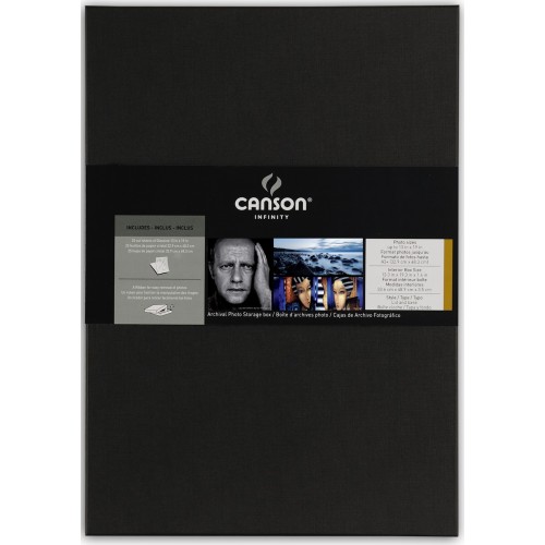CANSON - Boites d'archives Portfolio pour photos A3+ (32,9x48,3cm) - dim. intérieurs : 33,7x48,9x3,5cm