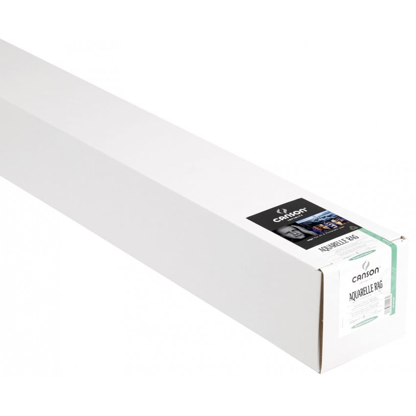 Papier jet d'encre CANSON Infinity Arches Aquarelle Rag blanc pur mat 240g - 44" (111,8cm) - 15,24m