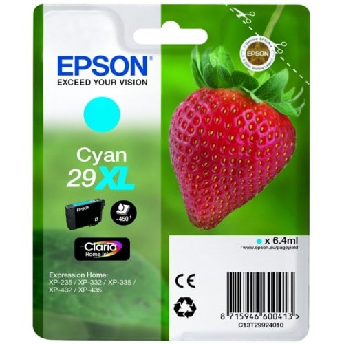 EPSON - Cartouche d'encre T299240 Fraise n°29 - Cyan XL