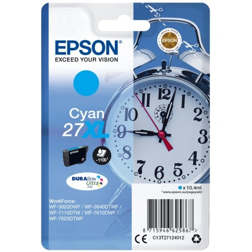 EPSON - Cartouche d'encre T271240 Réveil n°27 - Cyan XL