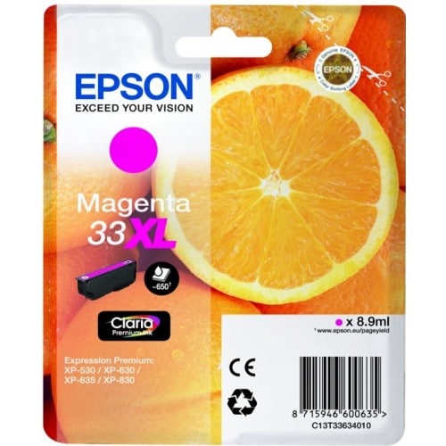 EPSON - Cartouche d'encre T336340 Oranges n°33 - Magenta XL
