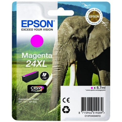 EPSON - Cartouche d'encre T243340 Eléphant n°24 - Magenta XL