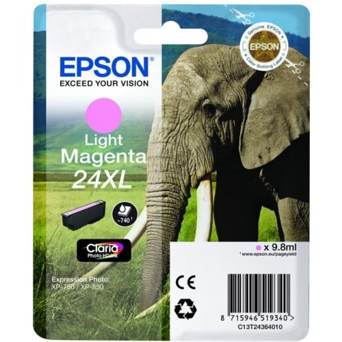 EPSON - Cartouche d'encre T243640 Eléphant n°24 - Magenta clair XL