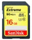 Carte mémoire SD SANDISK SDHC/XC Extrême (vidéo HD) Classe 10 (90Mo/s 599x) 16 GB