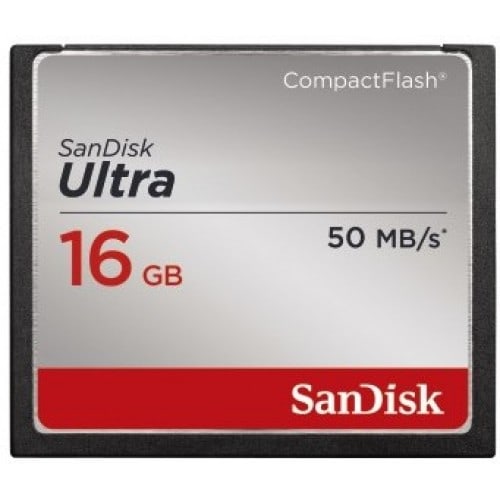 SANDISK - Carte mémoire Compact Flash CompactFlash Ultra  Classe 10 (50Mo/s   333x) 16 GB
