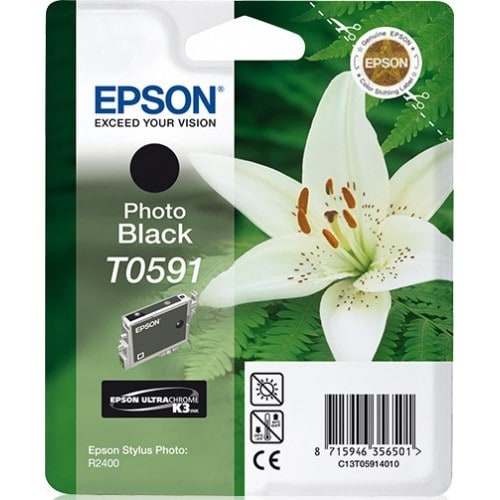 EPSON - Cartouche d'encre T0591 Lys - Noir Photo