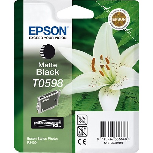 EPSON - Cartouche d'encre T0598 Lys - Noir mat