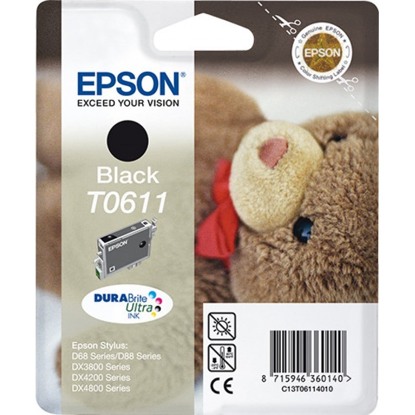 Epson cartouche Ourson encre noire 8ml