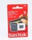 Carte mémoire SD micro SANDISK SDHC Micro Classe 4 (avec adaptateur SD) 16 GB