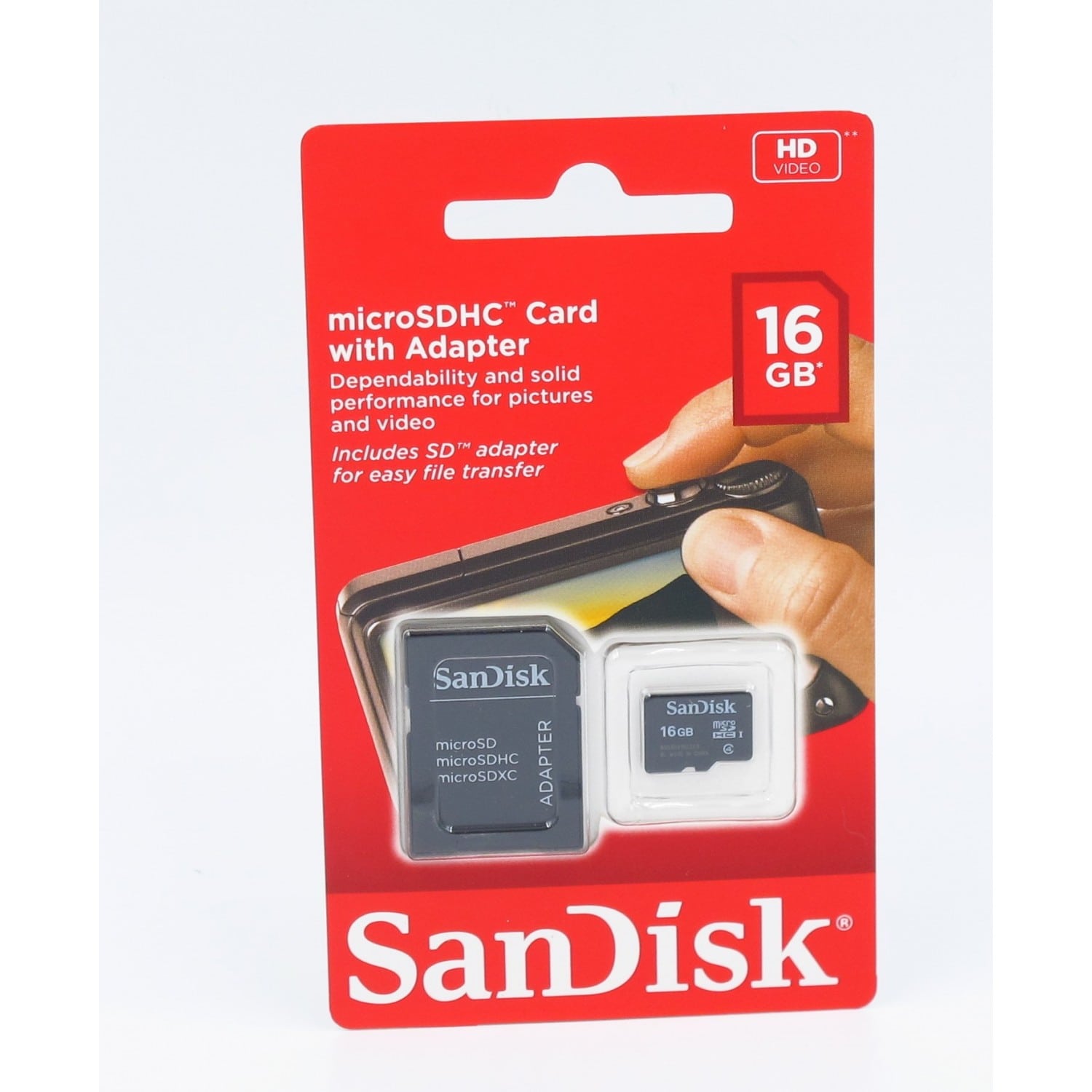 CARTE MICRO SD 16Go SANDISK AVEC ADAPTATEUR SD