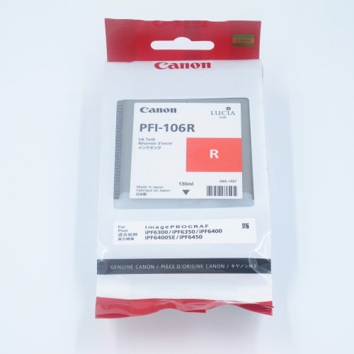 CANON - Cartouche d'encre traceur IPF6300/6350/6400/6450 - Rouge - 130ml - PFI-106R