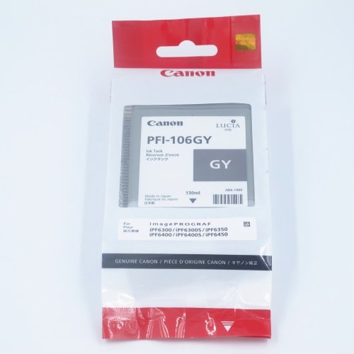 CANON - Cartouche d'encre traceur IPF6300/6350/6400/6450 - Gris - 130ml - PFI-106GY