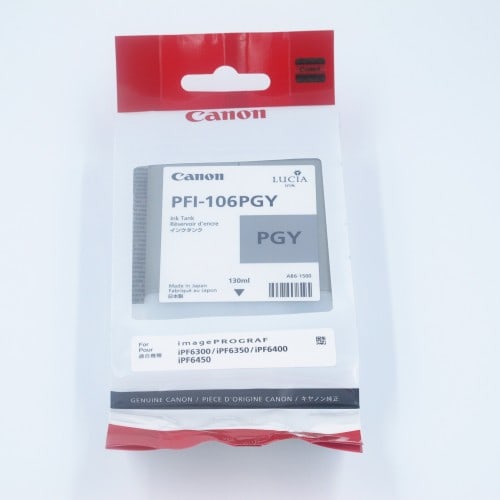 CANON - Cartouche d'encre traceur IPF6300/6350/6400/6450 - Gris Photo - 130ml - PFI-106PGY