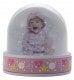 Boule à neige TECHNOTAPE Baby Pink - avec insertion photo - Paillettes étoiles argentées & roses - Dim. 7x6,5cm