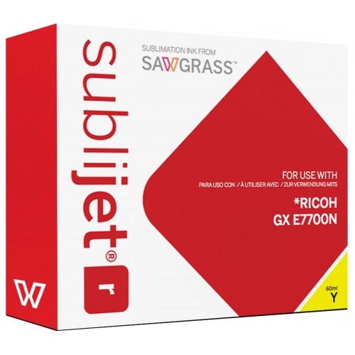 Encre sublimation SAWGRASS Sublijet - Jaune 60ml - pour RICOH Gxe 7700N