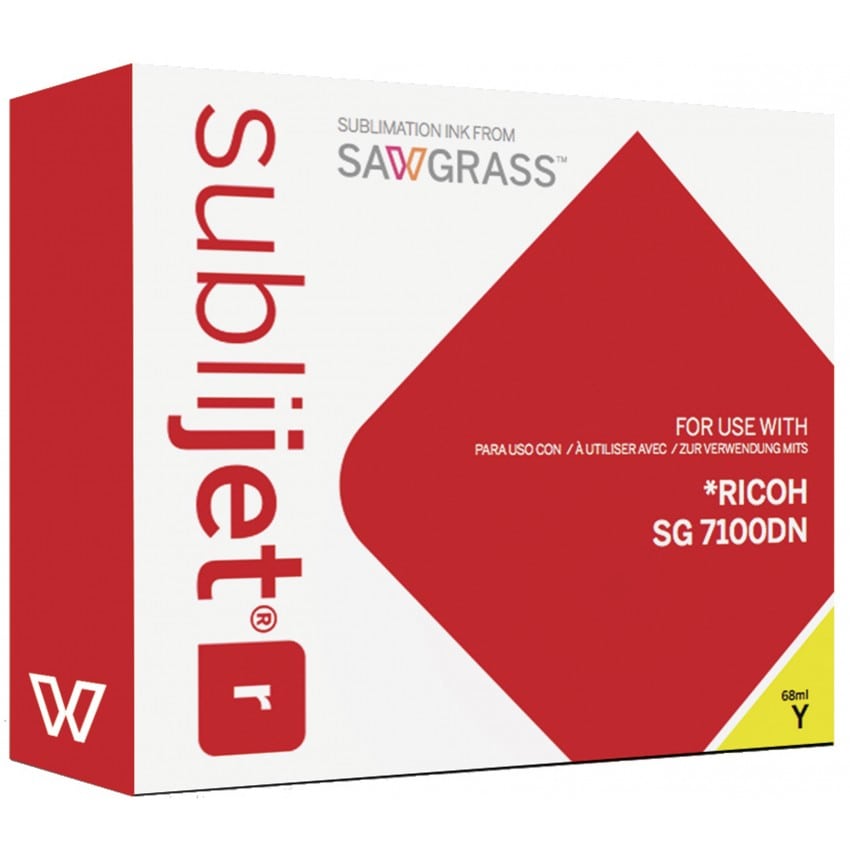 Encre sublimation SAWGRASS Sublijet-R - Jaune 68ml - pour RICOH SG7100DN