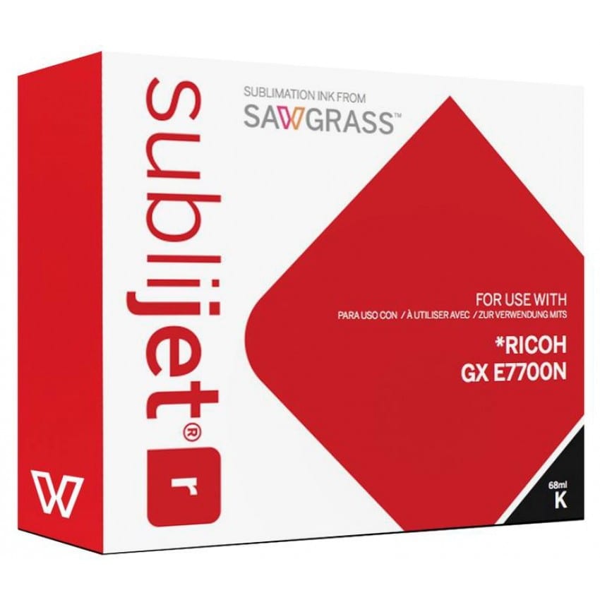 Encre sublimation SAWGRASS Sublijet - Noire 68ml - pour RICOH Gxe 7700N