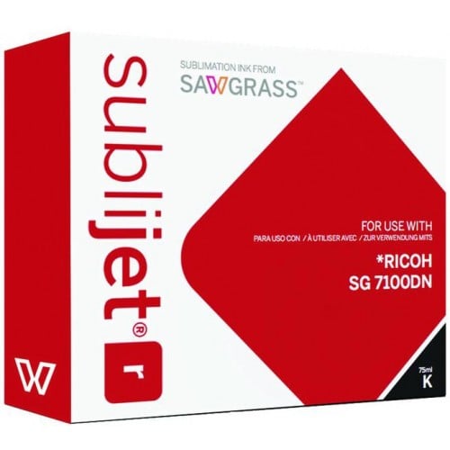 Encre sublimation SAWGRASS Sublijet-R - Noire 75ml - pour RICOH SG7100DN