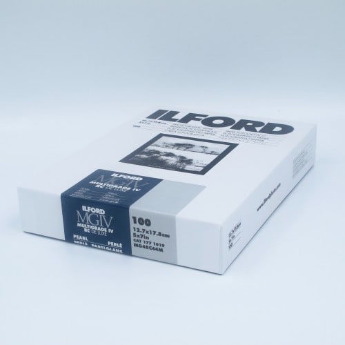 ILFORD - Papier argentique noir et blanc MG IV RC DE LUXE Perlé 44M (1771019) - 100 Feuilles 190 g/m2 12,7x17,8 cm