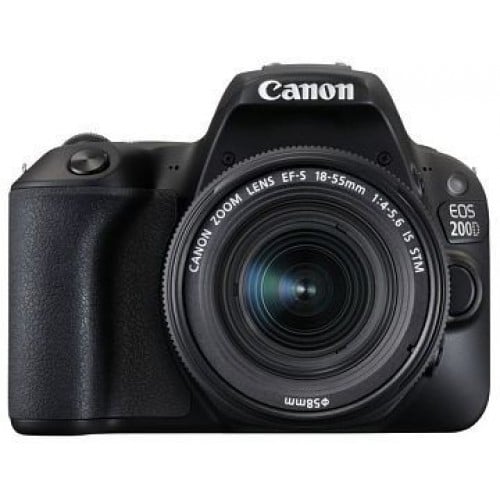 CANON - Appareil reflex numérique EOS 200D boitier + optique 18-55 IS STM - 24,2Mpx - rafale 5 img./s - écran tactile 7,7cm orientable - vidéo Full HD