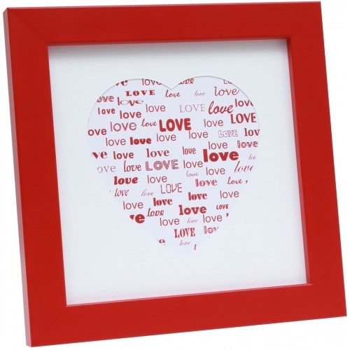 S45SK LOVE (bois) avec passe partout blanc forme coeur