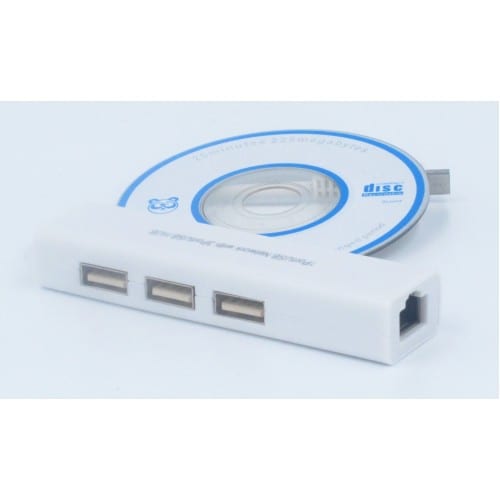 Adaptateur Hub Micro USB/RJ45 3 ports USB 2.0