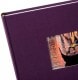série BELLA VISTA Traditionnel en Lin - 30x31cm 60 pages blanches - Couverture personnalisable (Aubergine)