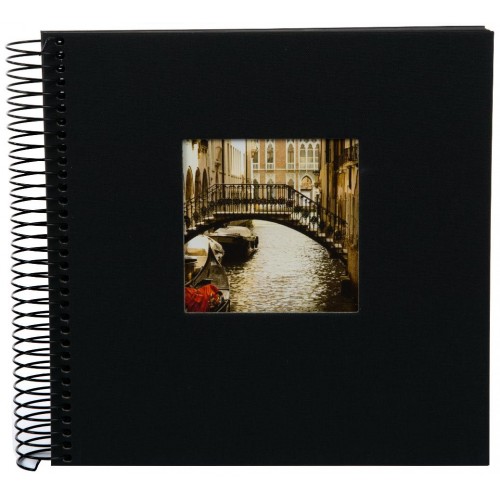 GOLDBUCH - Album photo "BELLA VISTA" - 21x20cm - 40 pages traditionnelles noires - Couverture en lin personnalisable (Noir)