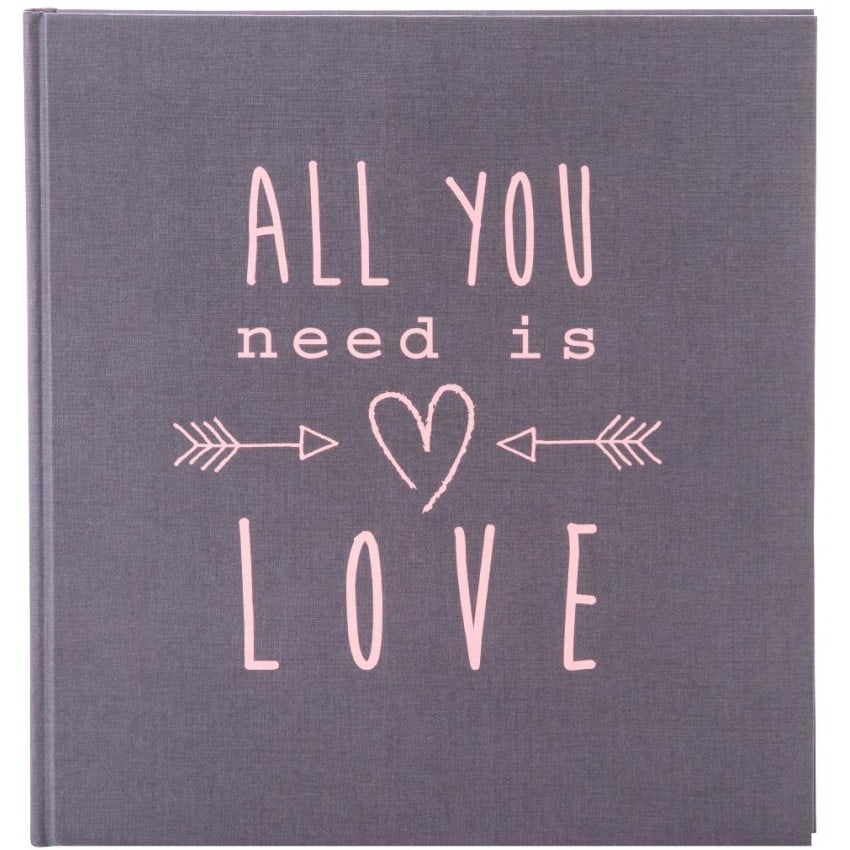 série ALL YOU NEED IS LOVE Traditionnel 30x31cm 60 pages blanches (Gris)