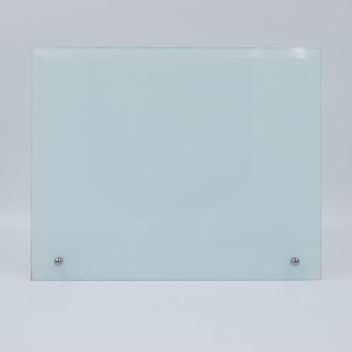 Panneau de verre TECHNOTAPE Lumenglass + 2 chevilles chromées - Dim. 254x203mm