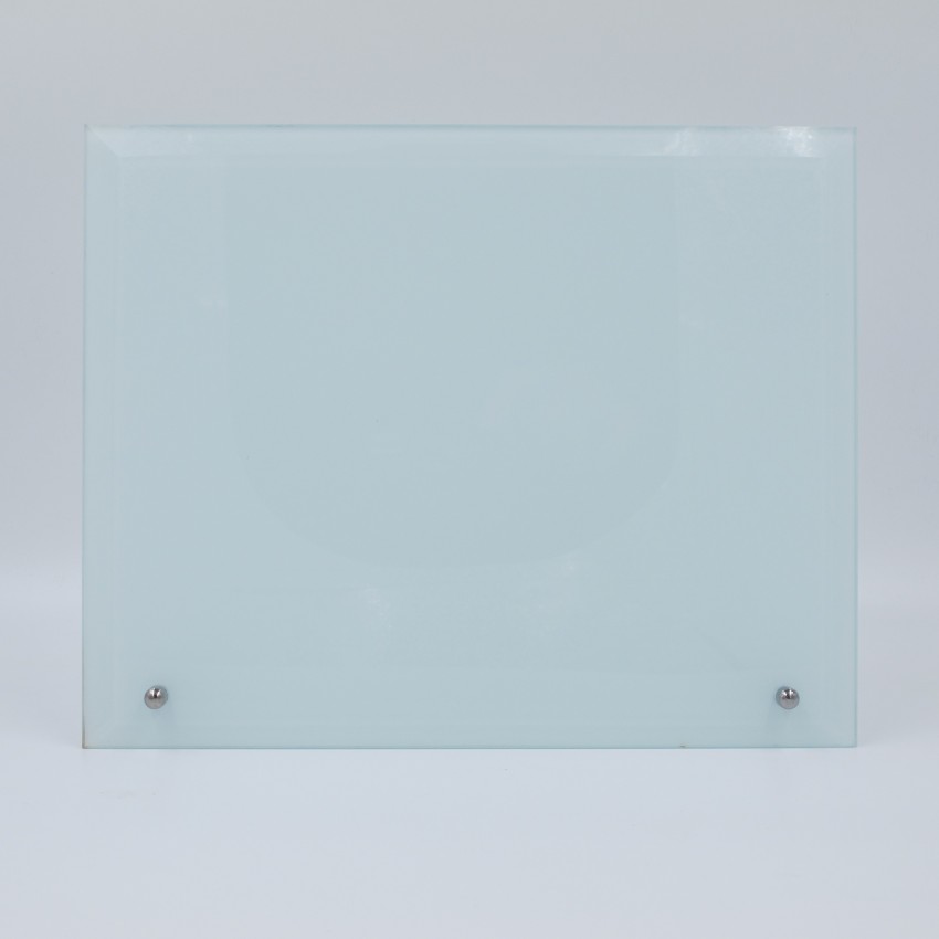 Panneau de verre TECHNOTAPE Lumenglass + 2 chevilles chromées - Dim. 254x203mm