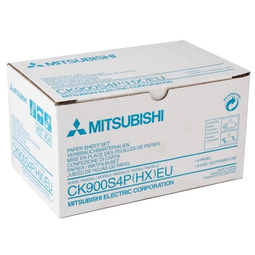 MITSUBISHI - Papier thermique identité CK900S4P(HX)EU pour DIS 900  - Carton de 130 tirages