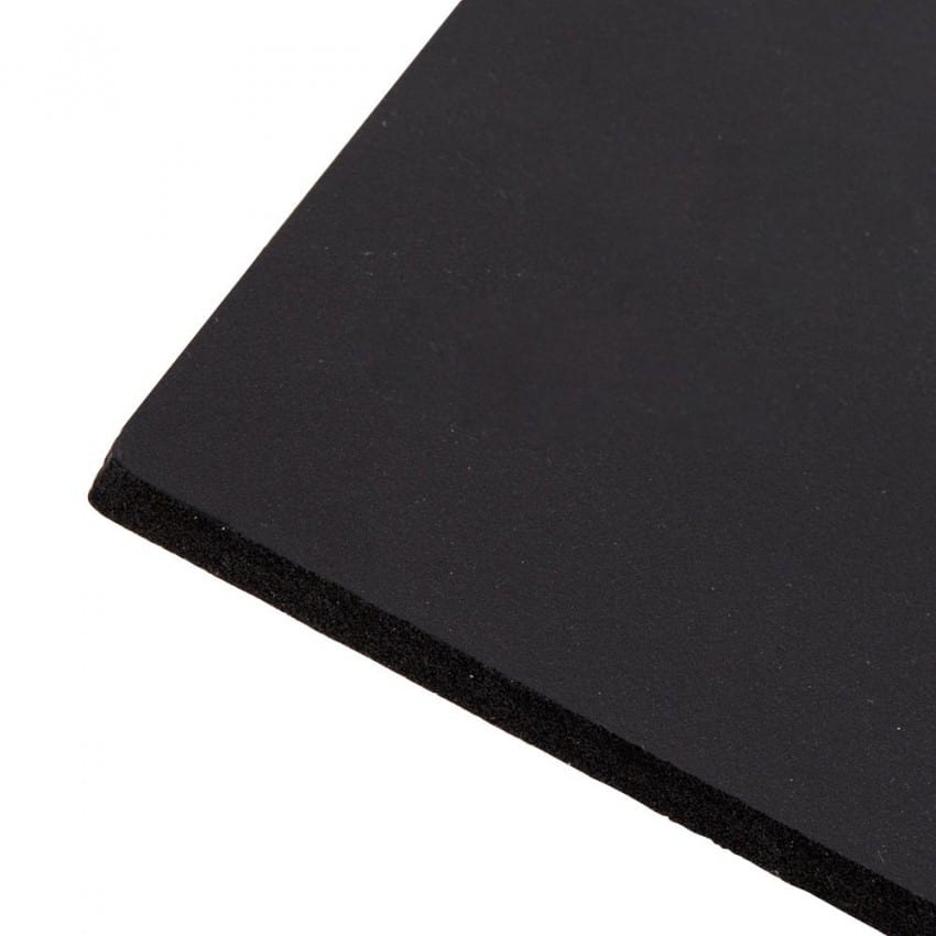 Filmolux Komatex panneau PVC 1 face adhésive noir 5mm 30x30cm