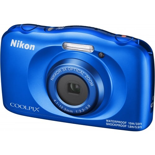 NIKON - Appareil compact numérique Coolpix W150 (bleu) 13,2Mpx - zoom 3x (30-90mm) - écran 6,9cm - étanche 10m