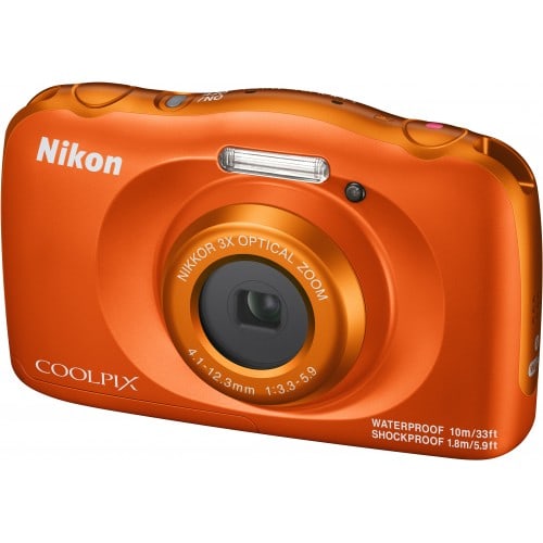 NIKON - Appareil compact numérique Coolpix W150 (orange) 13,2Mpx - zoom 3x (30-90mm) - écran 6,9cm - étanche 10m