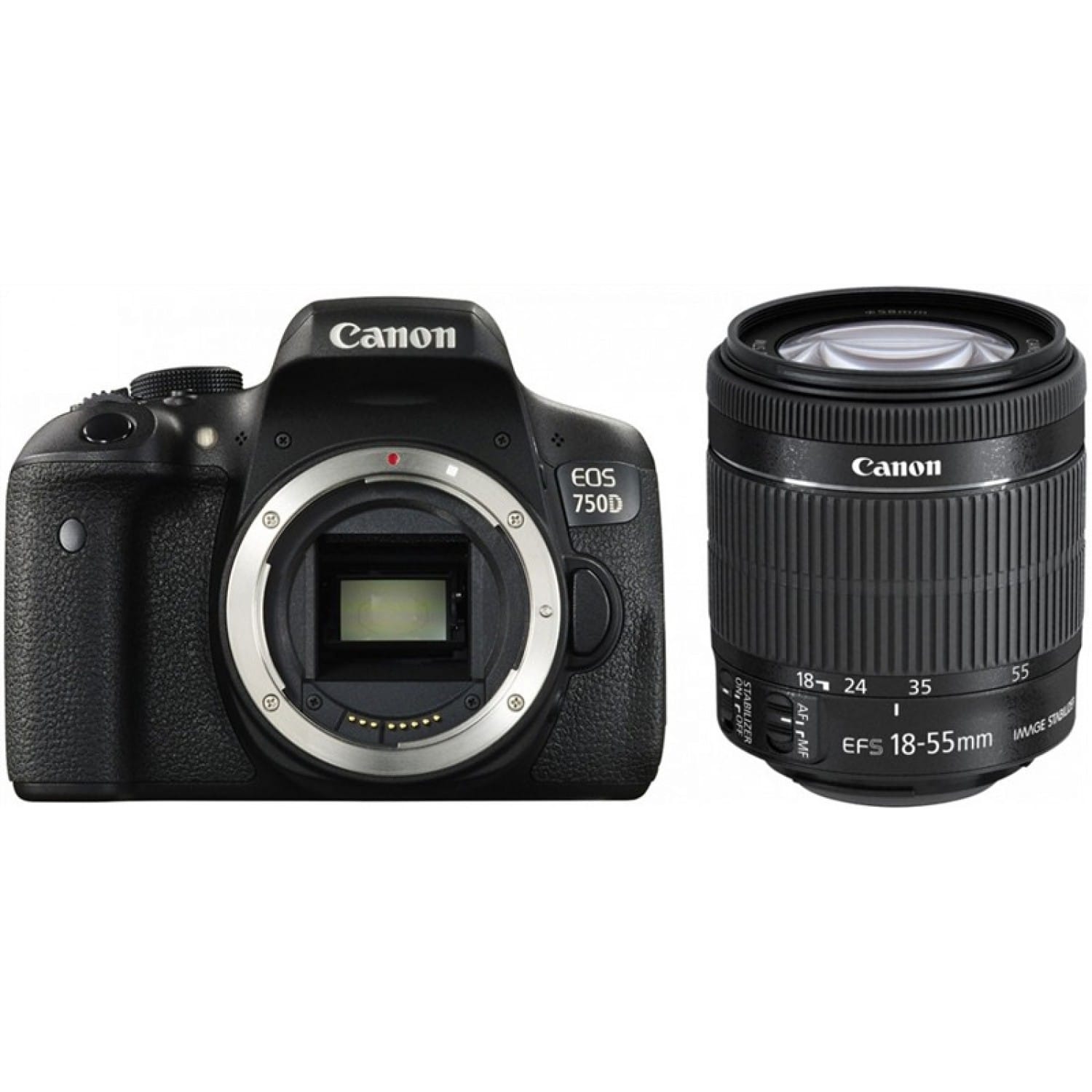 CANON - Appareil reflex numérique EOS 800D boitier + optique 18-55 IS STM -  24,2Mpx - rafale 6 img./s - écran tactile 7,7cm orientable - vidéo Full HD