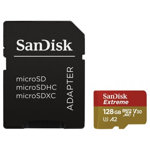 SANDISK - Carte mémoire SD micro 128GB Extreme Mobile Classe 3 160MB/s + adaptateur