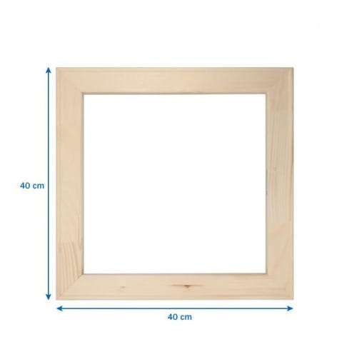 Châssis bois monté section 18x45mm format 40x40cm