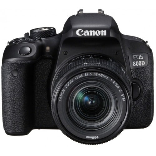 CANON - Appareil reflex numérique EOS 800D boitier + optique 18-55 IS STM - 24,2Mpx - rafale 6 img./s - écran tactile 7,7cm orientable - vidéo Full HD