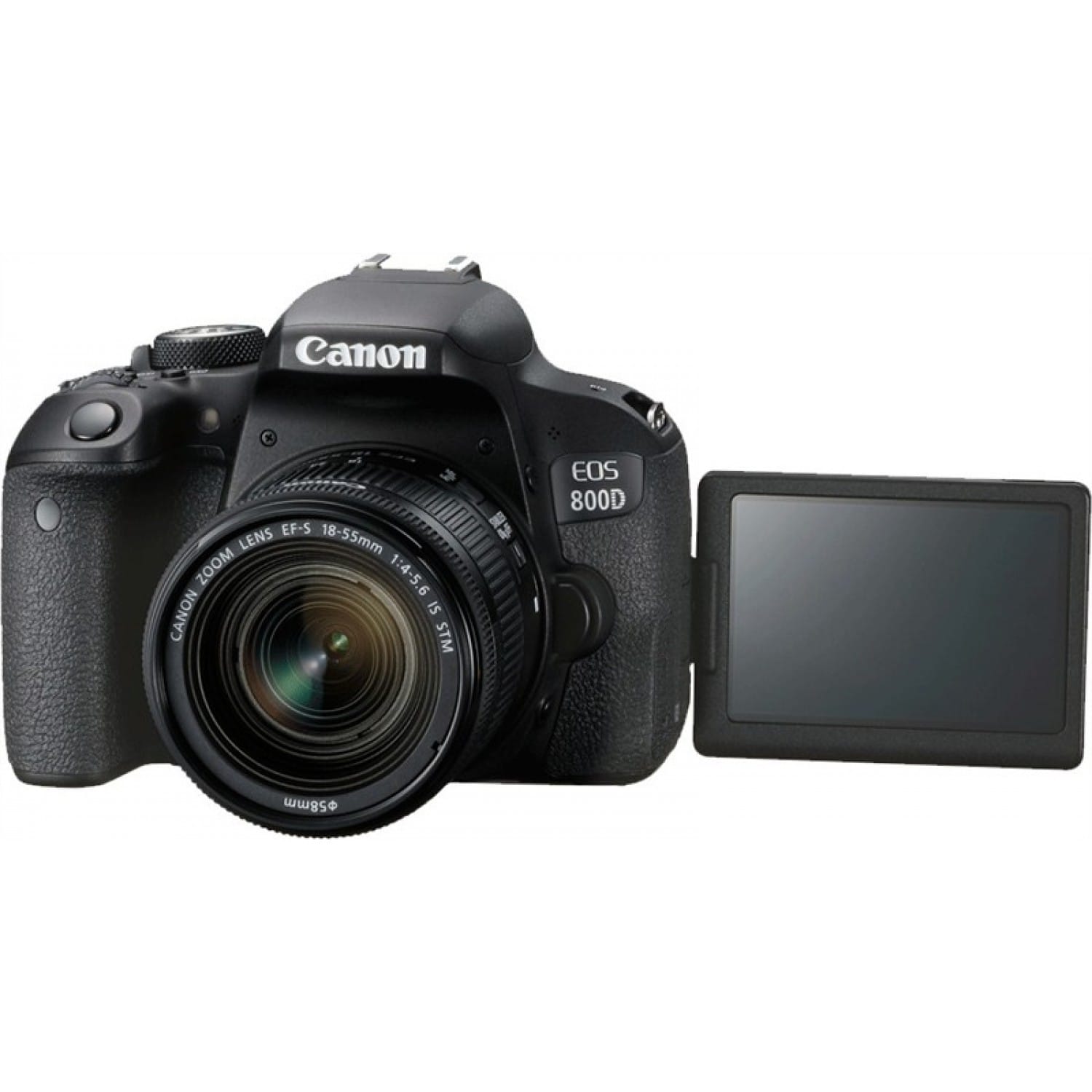 Appareil reflex numérique CANON EOS 800D boitier + optique 18-55 IS STM -  24,2Mpx - rafale 6 img./s - écran tactile 7,7cm orientable - vidéo Full HD