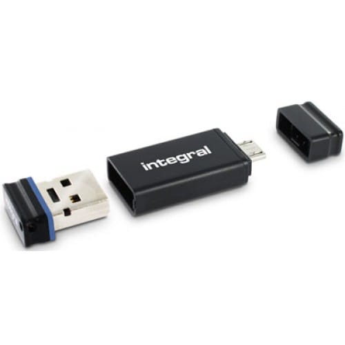 INTEGRAL - Adaptateur USB OTG pour smartphone/tablette (Micro-USB / USB) + Clé USB 3.0 capacité 16 GB
