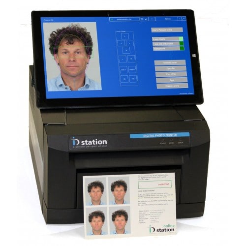 ID STATION - Kiosk photo identité : imprimante + tablette tactile 11,6" + logiciel biométrique automatique